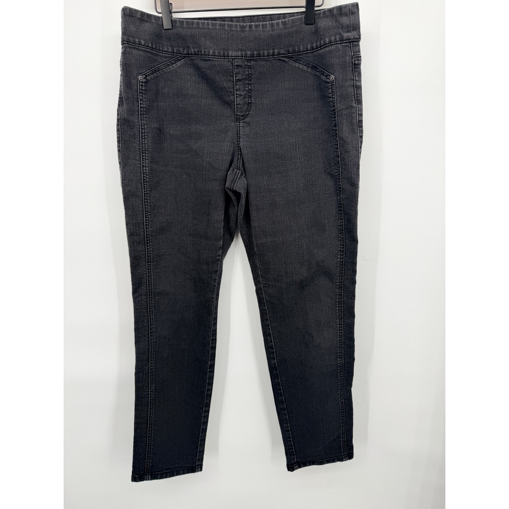 Chico's So Slimming Jeans Women 2 Gray Good Stretch Pull On 570117536